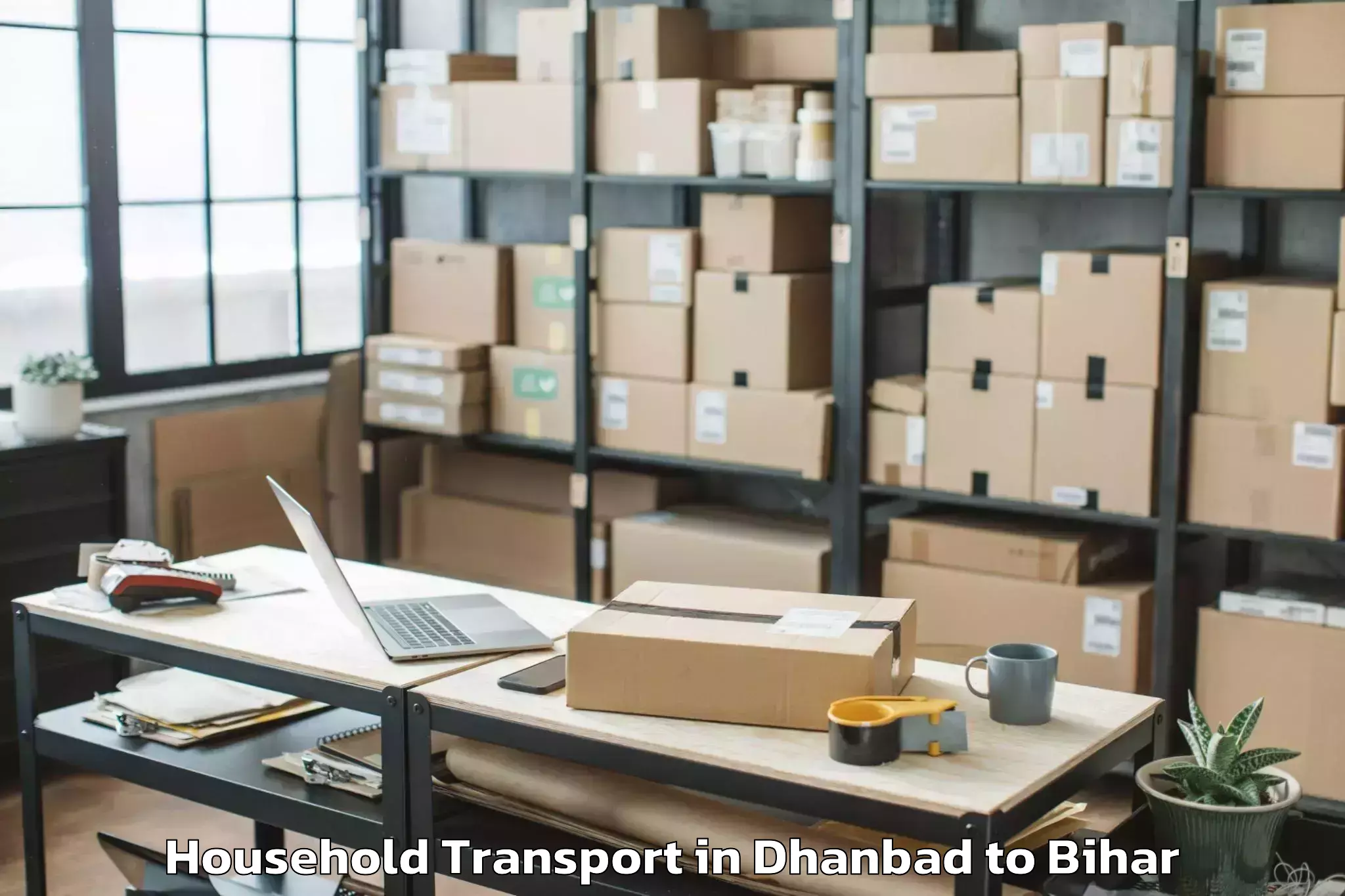 Trusted Dhanbad to Triveniganj Household Transport